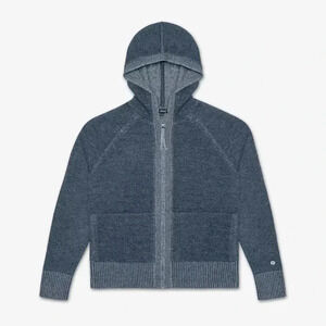 Allbirds 100% merino wool full zip hoodie  Ironbark in Blue